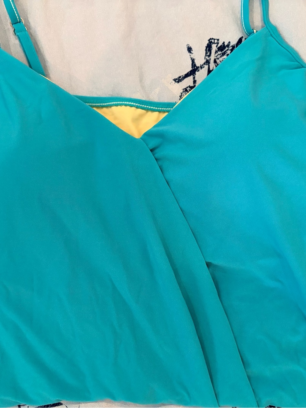 MAGICSUIT Teal BATHING SUIT Camisole Top with pads cream Lining NWT SIZE 16